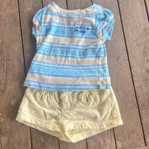 Gymboree Baby Girl Sz 6–12m 2pc Set Flip Flop EUC